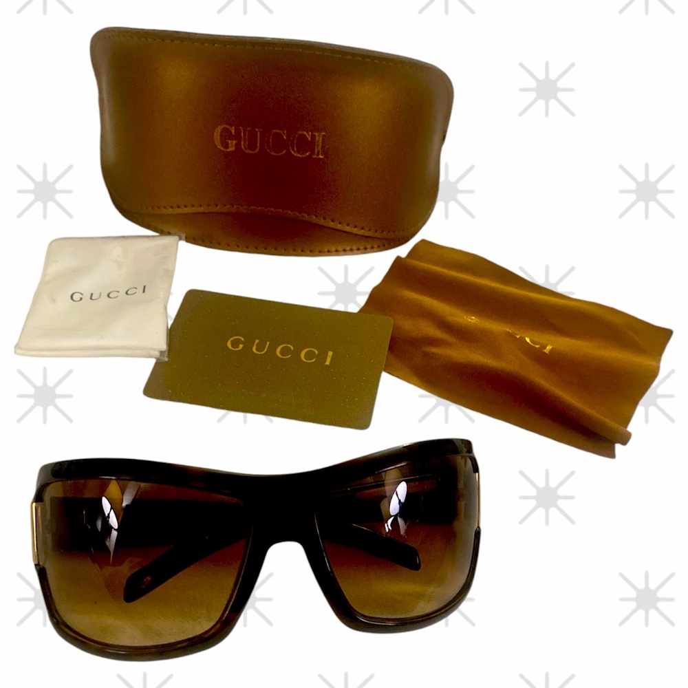 Gucci GG 1546 Tortoise Shell Women's Sunglass Frame 66-16-120. EUC
